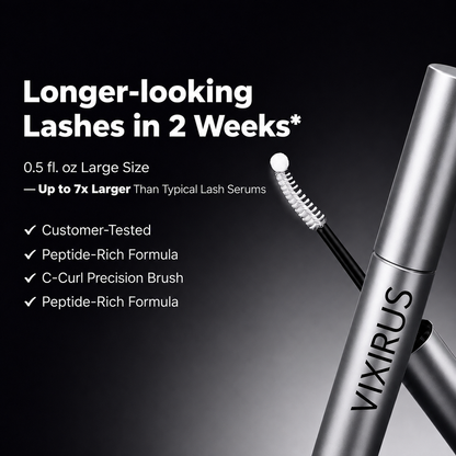 VIXIRUS Eyelash Growth Serum- Safe & Gentle Lashes Care, Fuller, Thicker in 2 Weeks, Non-Prostaglandin