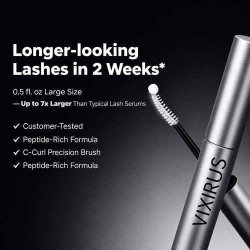 VIXIRUS Eyelash Growth Serum- Safe & Gentle Lashes Care, Fuller, Thicker in 2 Weeks, Non-Prostaglandin
