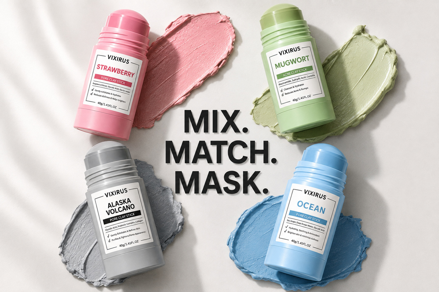 VIXIRUS 4-Variant Pore Clay Stick