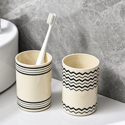 British-style high-value couple mouthwash cup, student and household premium anti-mildew and antibacterial plastic cup, toothbrush cup
