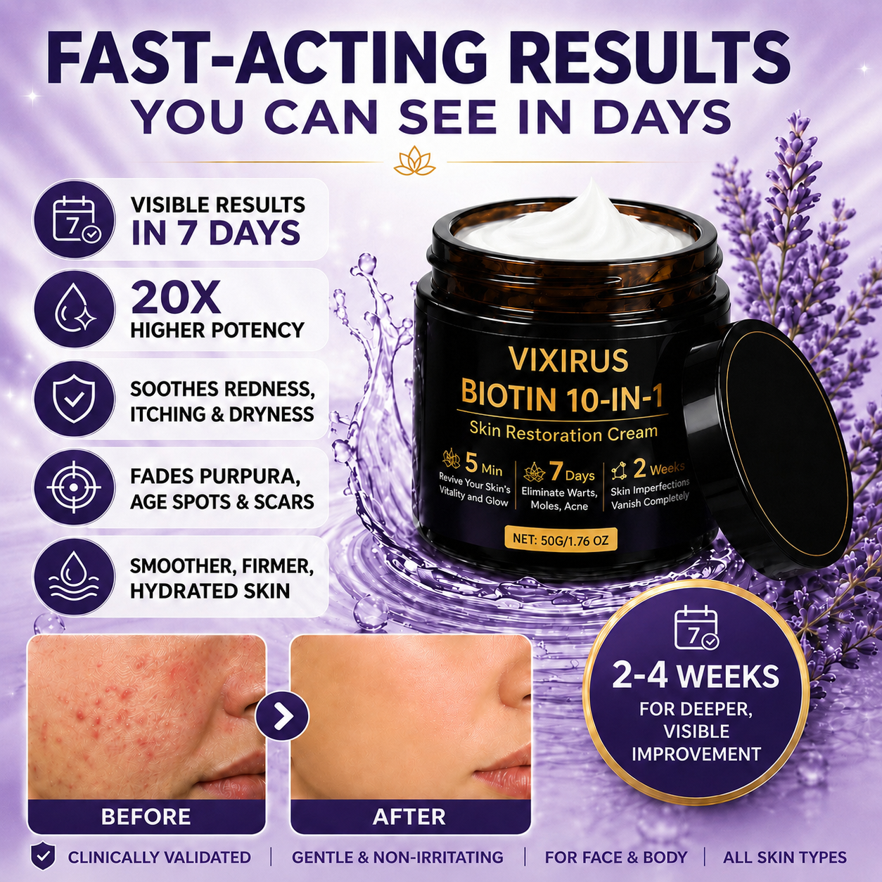 ✨Up TO 70% OFF 💯 VIXIRUS® Biotin 10-in-1 Skin Restoration Cream