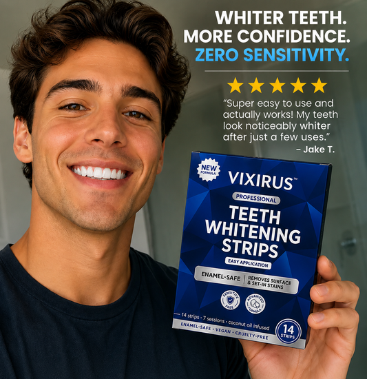 VIXIRUS Whitening Strips - Instant Whitening - 14 Strips