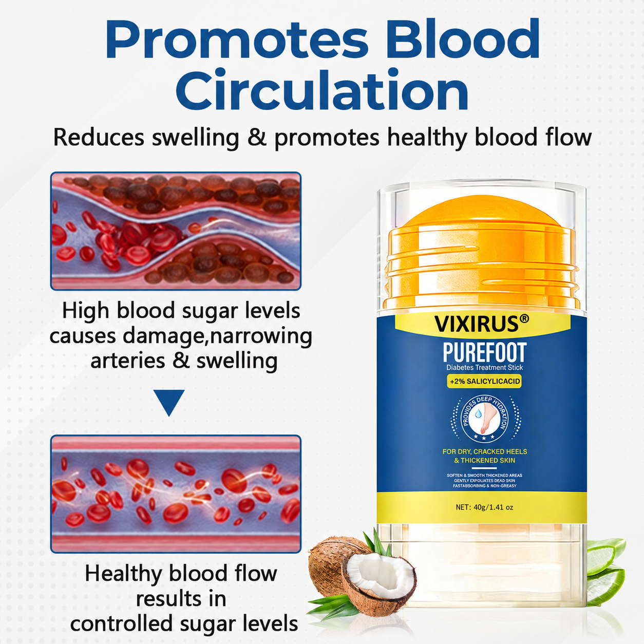 VIXIRUS® PureFoot Diabetes Treatment Stick