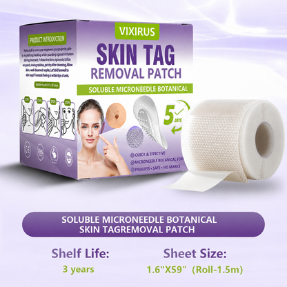 VIXIRUS® Soluble Microneedle Botanical Skin Tag Removal Patch