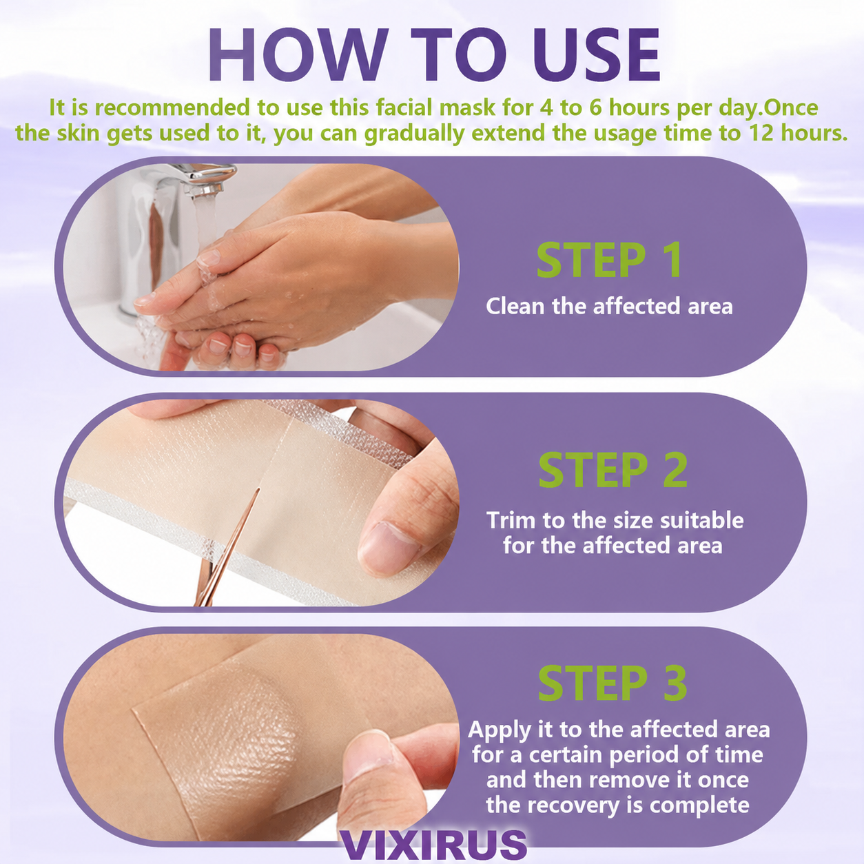 VIXIRUS® Soluble Microneedle Botanical Skin Tag Removal Patch
