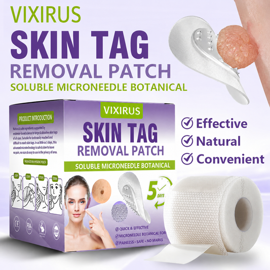 VIXIRUS® Soluble Microneedle Botanical Skin Tag Removal Patch