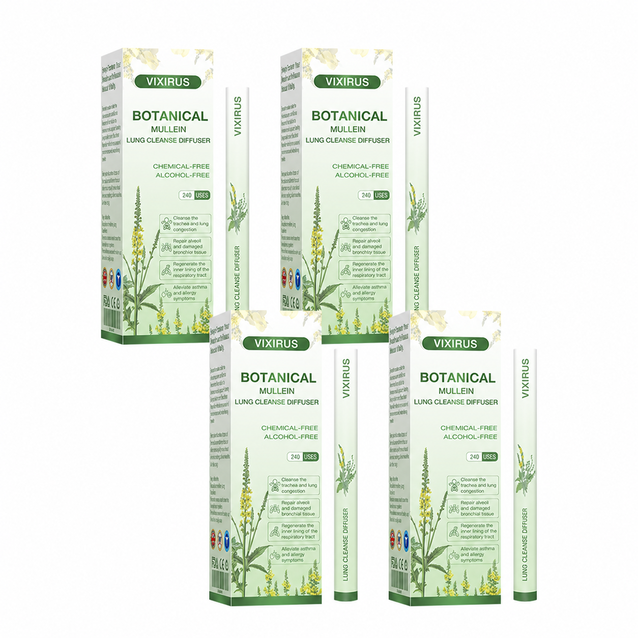 ❣️✅UK Owned and Operated|VIXIRUS® Botanical Mullein Lung Cleanse Diffuser (💝 Cough, wheezing, shortness of breath, sputum, stuffy nose, bronchitis, bronchitis, allergy symptoms, lung discomfort💝)