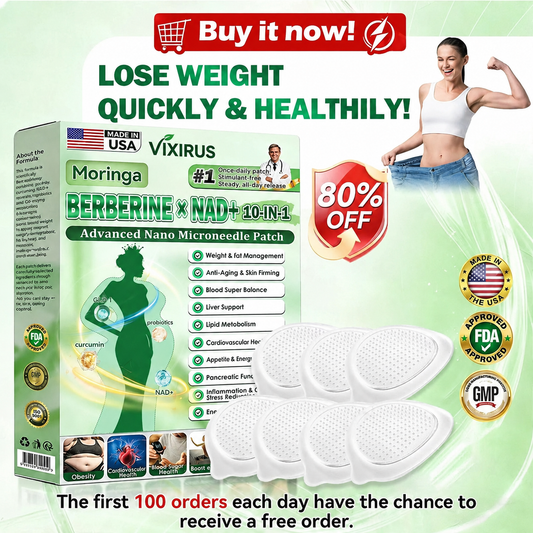 Lose Up to 45lbs: 10-in-1 Nano Microneedle Patch (VIXIRUS & Berberine × NAD+)