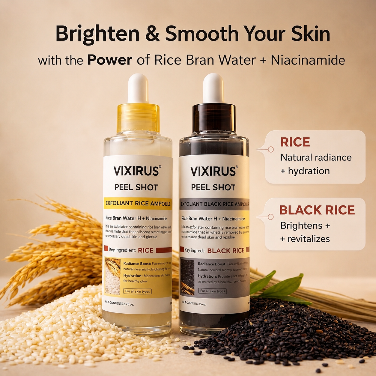 VIXIRUS®--Rice  Peel Shot Serum